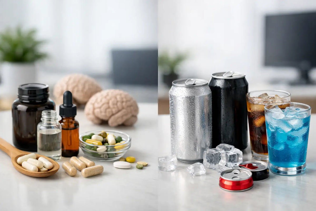Focus Supplements vs Energy Drinks
